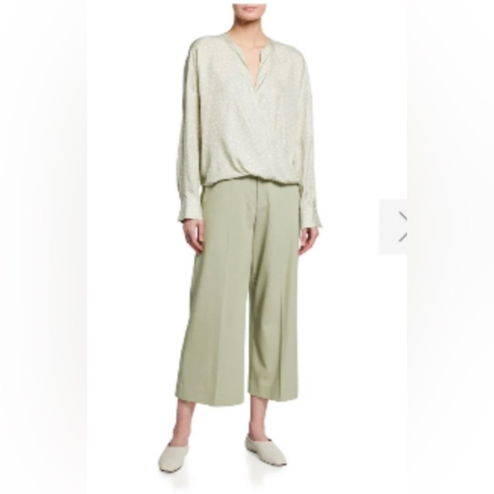 Vince, High-waisted, Twill Cropped Wide-leg Pants - size 6